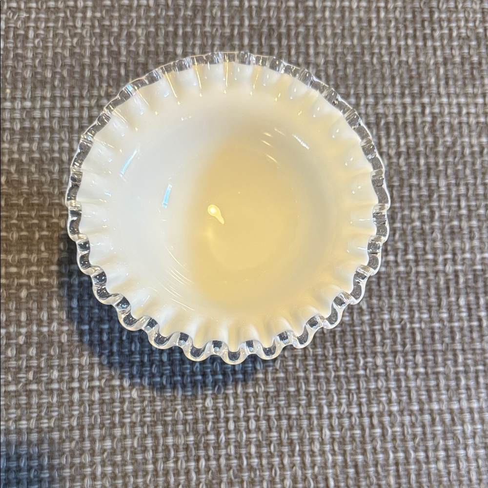 Fenton silver crest raised bowl